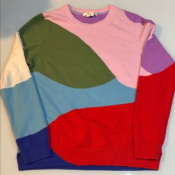 Boden Sweaters - Mod graphic  Pink Purple colors pop cashmere Sweater Boden